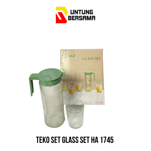 [RMH] GLASS SET/ TEKO SET HA 1745