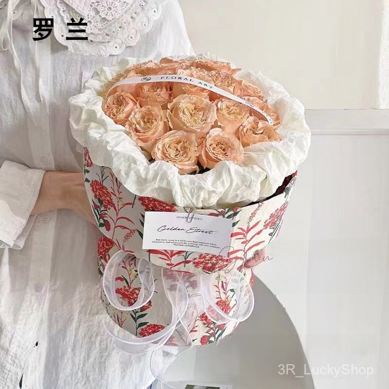 Kain Kemasan Bunga  Premium  Bordir Renda Dadelion Sifon Motif Chanel Style DIY Floral Wrapping Clot
