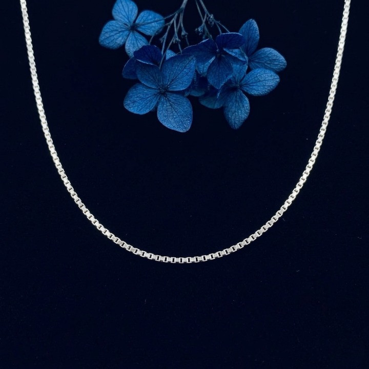 Kalung Perak s925 Motif Italy Polos 1,5mm