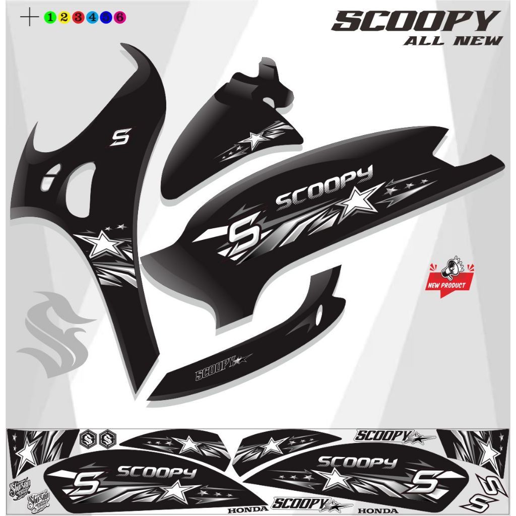 VARIASI STIKER SCOOPY 2025 / STRIPING VARIASI SCOOPY 2026