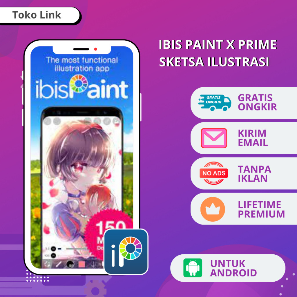 ibis Paint X Prime Andro Aplikasi Desain Gambar Manga Anime Sketsa Ilustrasi Lukisan Full Version