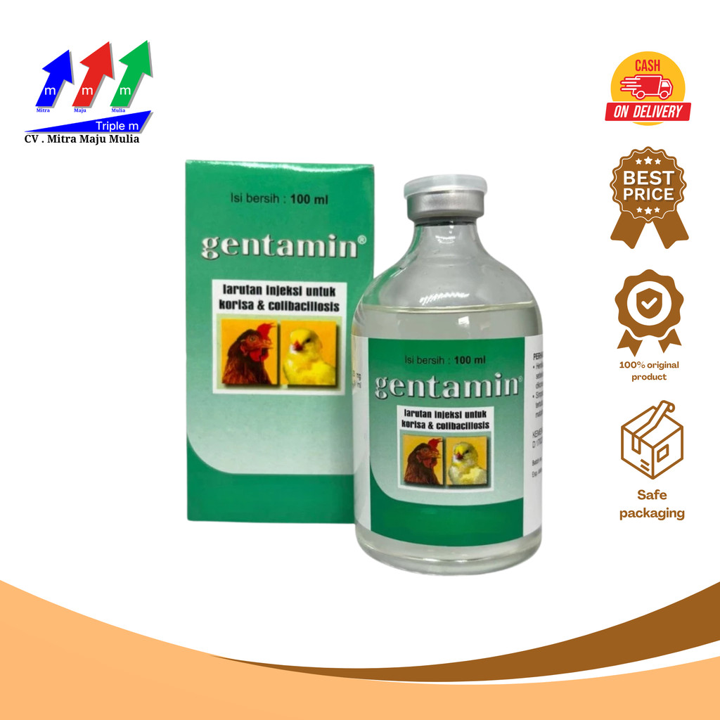 GENTAMIN 100 ml MEDION - Obat Korisa Snot Collbacillosis Unggas
