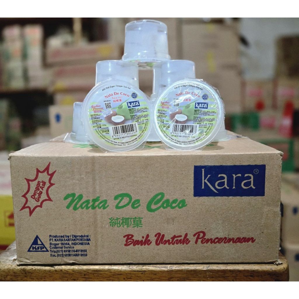 Kara Nata de coco 130g gelas kecil perdus isi 24pcs     Berkualitas