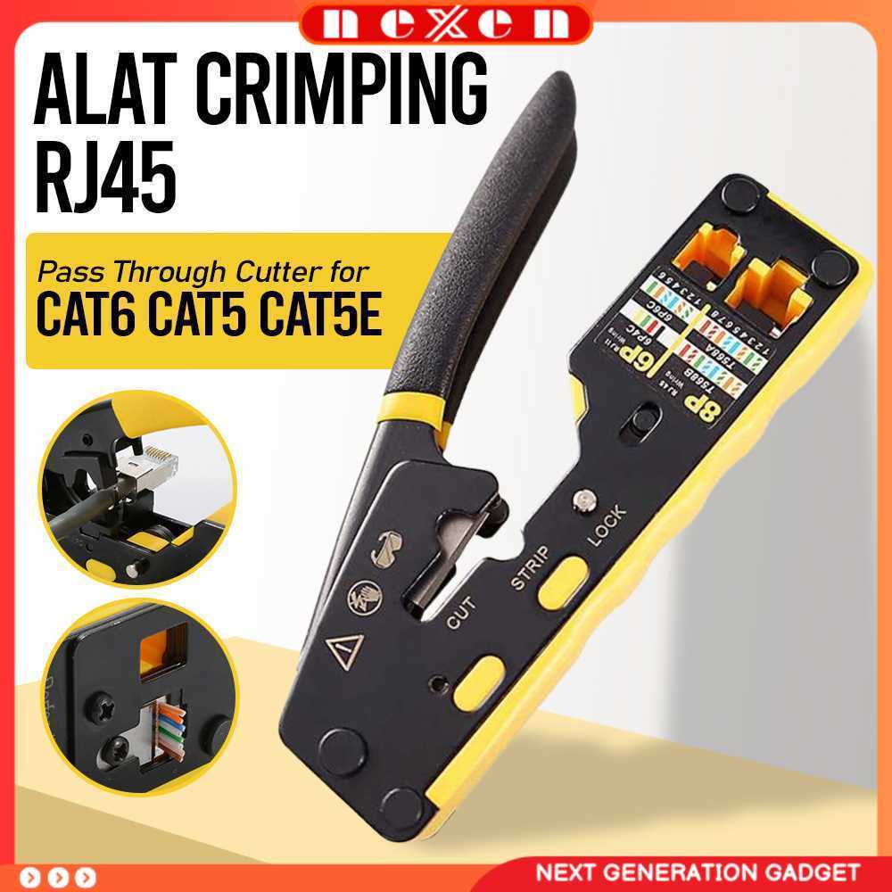Alat Crimping RJ45 Pass Through Cutter for CAT6 CAT5 CAT5E - 6088