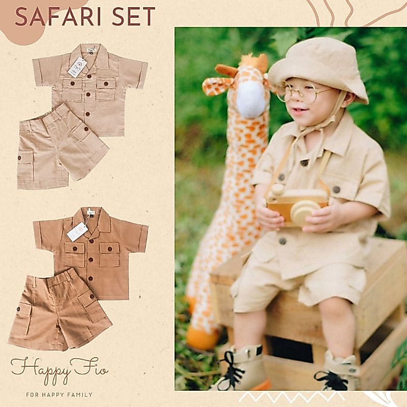 Setelan Bayi dan Anak Safari SET by Happyfio (Zoo Keeper)