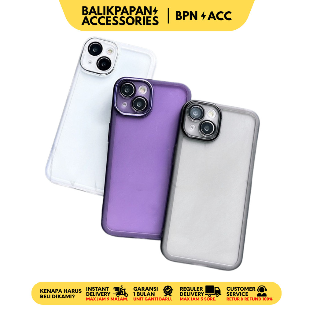 Case iPhone Camera Lens Transparent Silicone Casing - BALIKPAPAN ACCESSORIES
