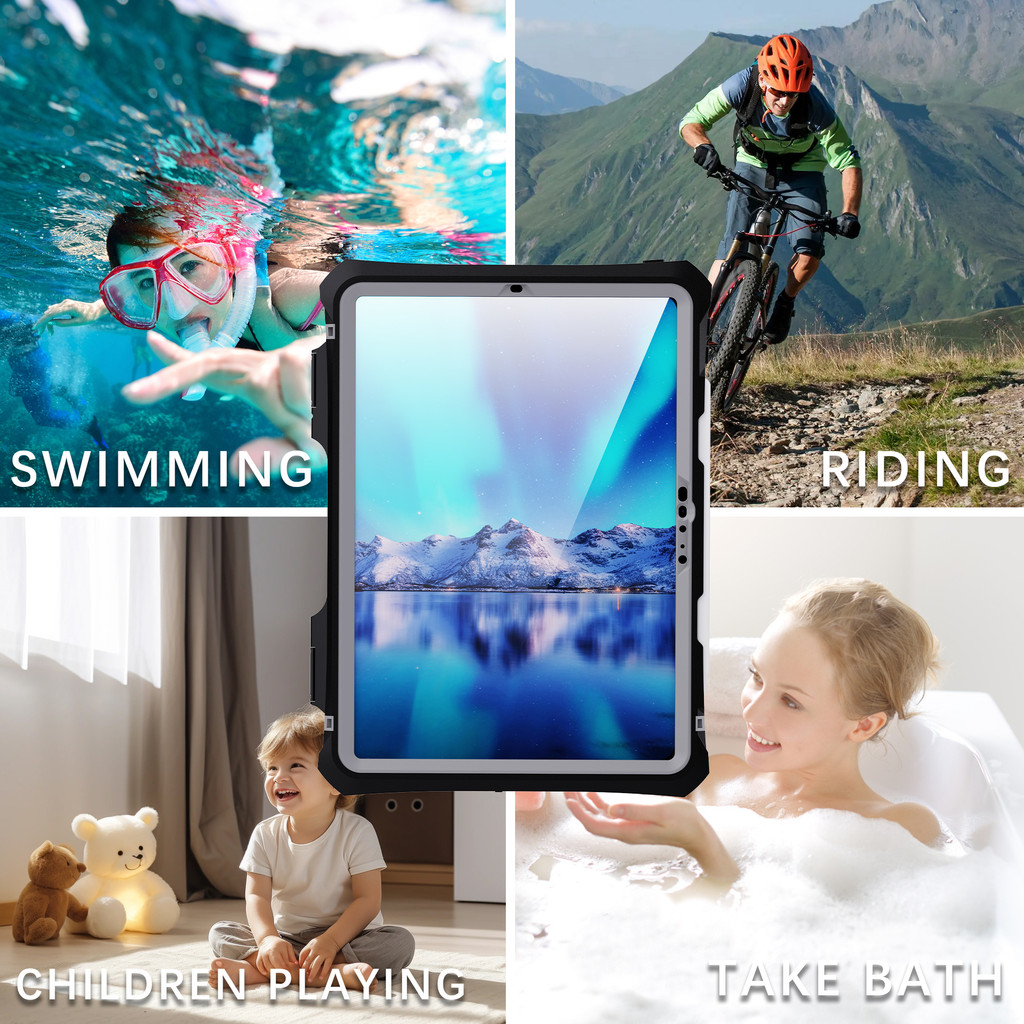 Full Seal IP68 Waterproof case for ipad pro 11 2024 ipad pro 12.9 2018 2020 ipad 10 2022 ipad 10.2 2