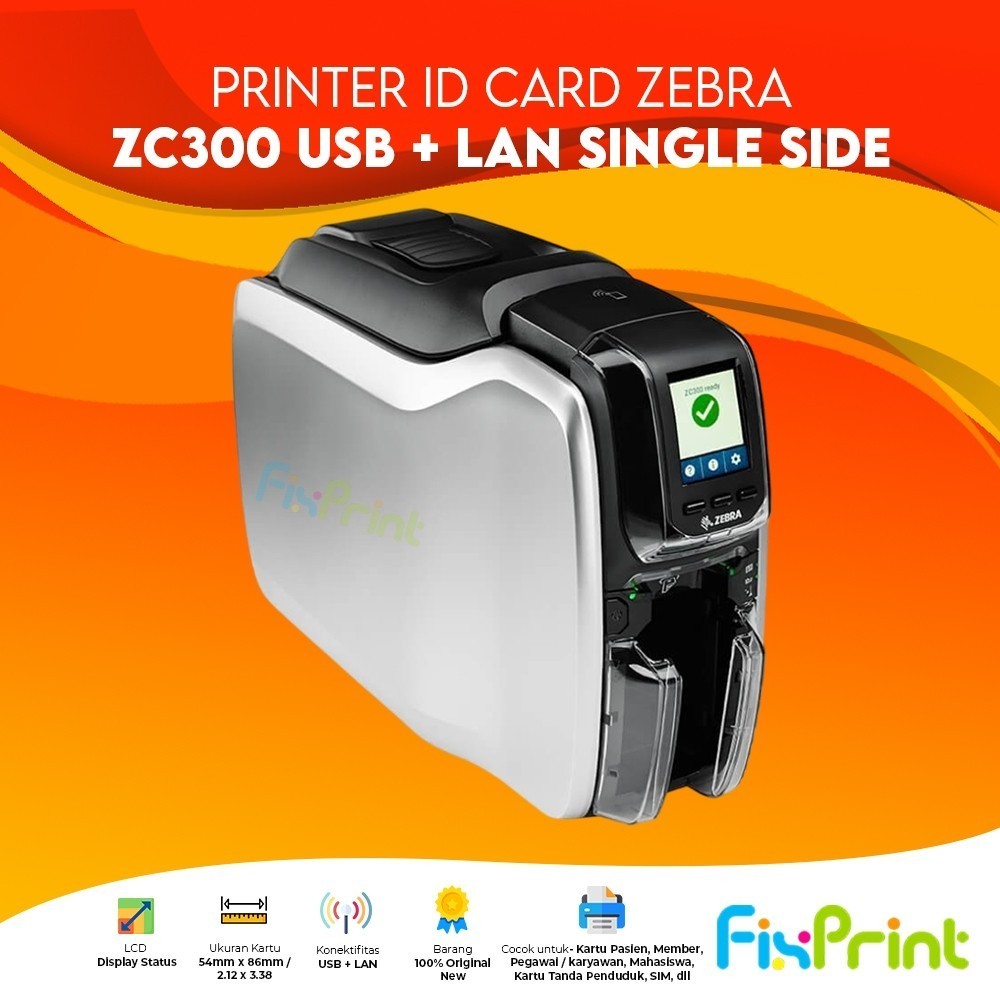 Zebra ZC300 - Printer ID Card Single Sided