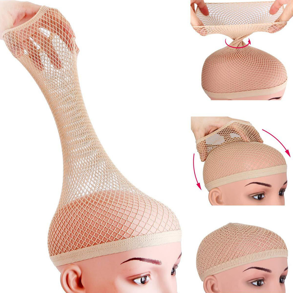 High Quality Wig Cap Brown Stocking Cap To  Cosplay Wig Caps Stocking Elastic Liner Mesh For Making 