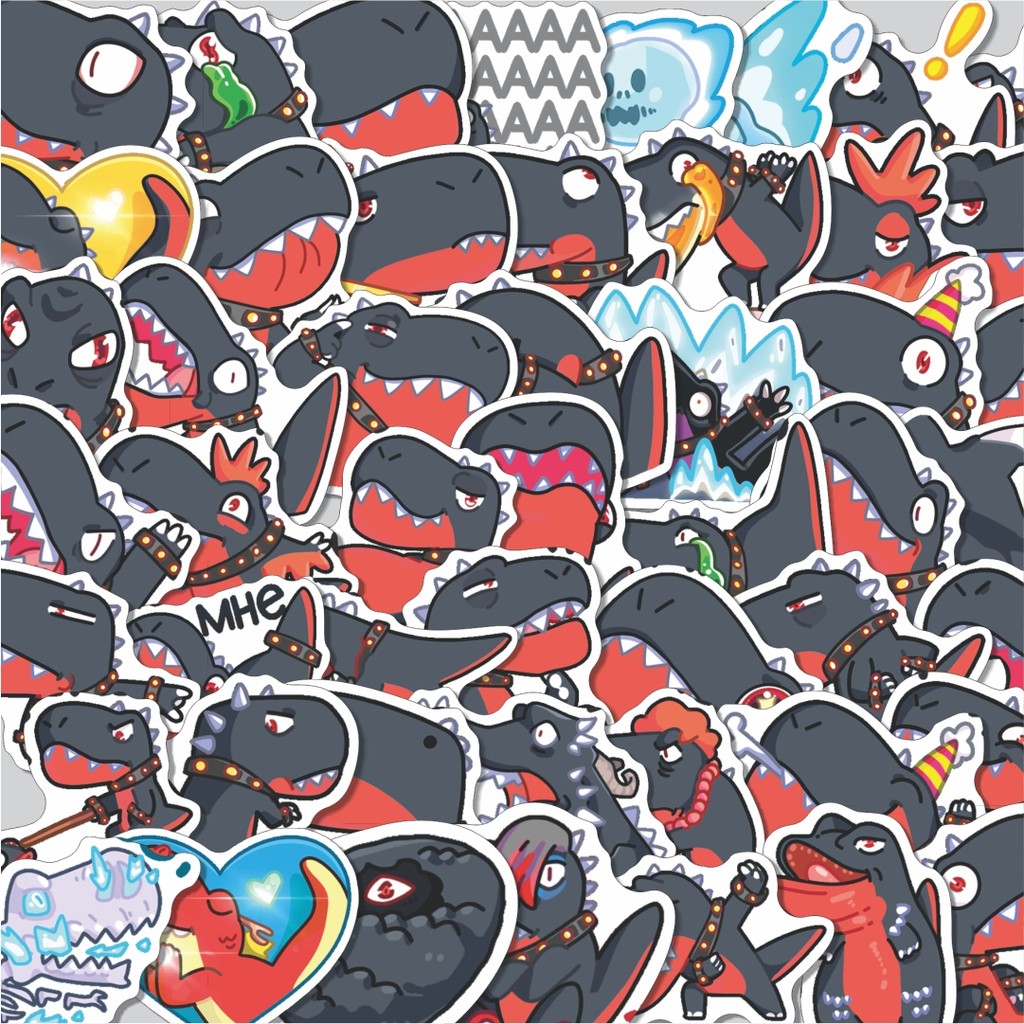 

Stiker Cutting Pack Stiker Animal Cute T-Rex Isi 100Pcs Series Aesthetic Lucu Keren Untuk Koper Bahan Vynil