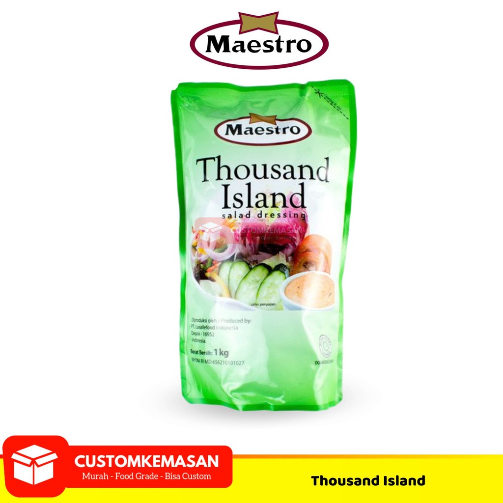 

Maestro Thousand Island Pouch 1kg / Maestro Salad Dressing Thousand Island / Thousand Island / Salad Dressing Thousand Island