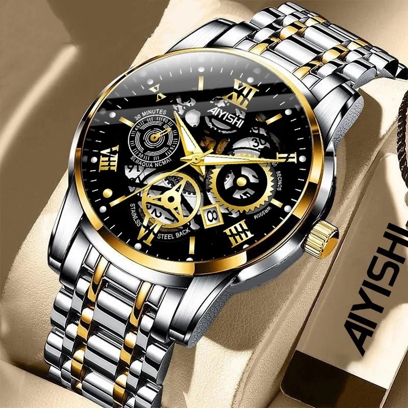 Jam Tangan Pria Casual Sporty Terbaru Mewah Arloji Kekinian Digital Berkualitas Anti Air Best Seller