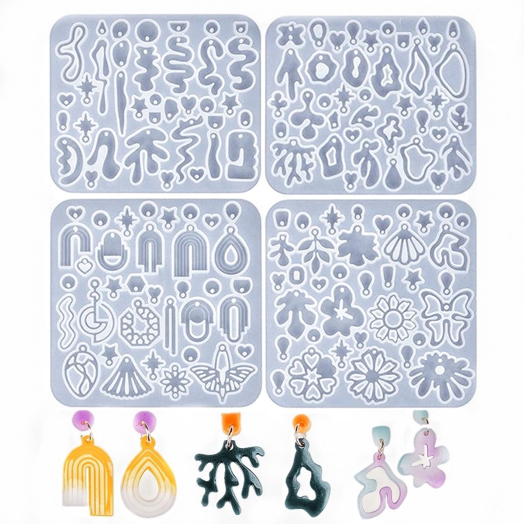 

SNASAN Geometry Earrings Silicone Mold Jewelry Making Handmade DIY Tool UV Epoxy Resin Silicone Moulds