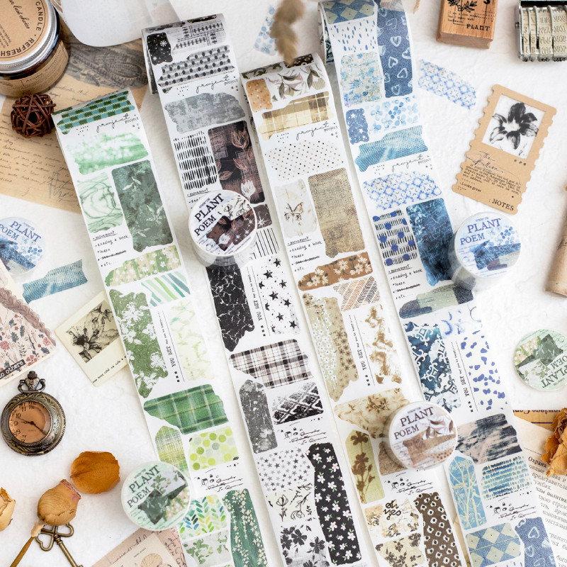 

Journal GO 5x200cm Poem of Plants Landscaping Collage Sticker Creative DIY Journal Scrapbooking Card Album Decor Material