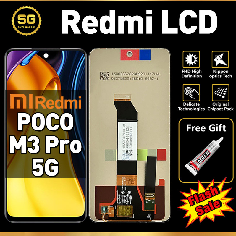 ORI LCD FOR POCO M3 PRO 5G Original Fullset Asli For LCD hp POCO M3 PRO 5G Glass Touch Screen Digiti