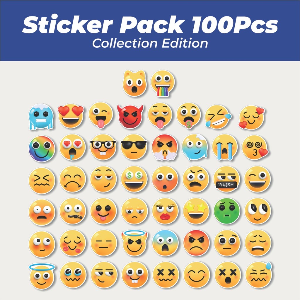 

Hot Stiker 3D Emoji Cute Lucu Anti Air Stikers Berperekat Waterproof Sticker Decal Buat Motor Helm Buku Journal Koper Casing HP Laptop Botol Minum