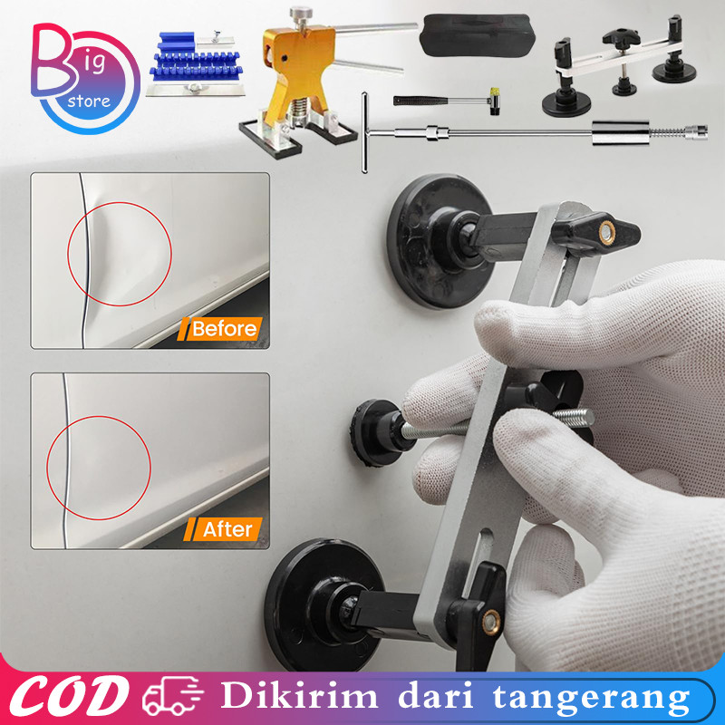 83pcs/Set Penarik Body Mobil Penyok Bentuk T Alat Penghilang Penyok Alat Penghilang Penyok Body Mobi