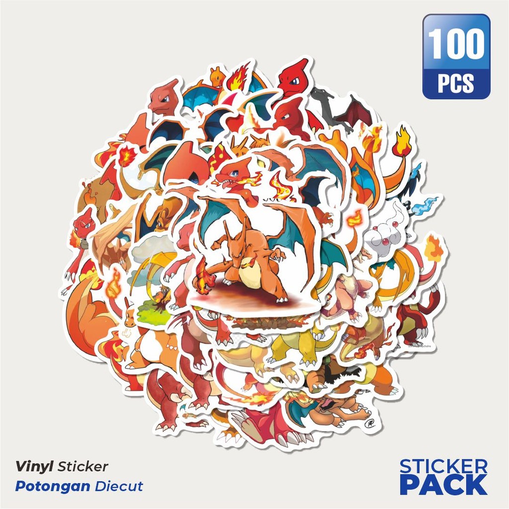 

Terbaru! 50 pcs Stiker Pokemon Charmeleon V1 Dekorasi Lucu Kreatif untuk Notebook, Skateboard, HP