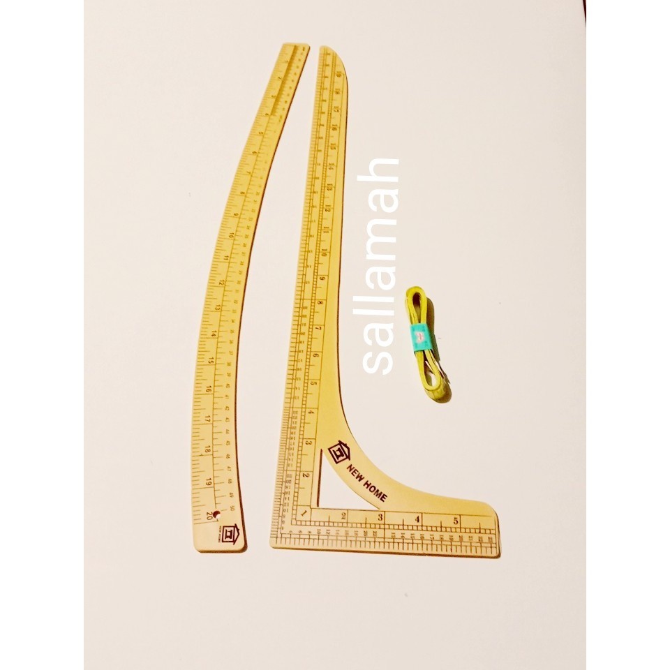 

. penggaris , pola jahit 1 set / isi 3 jenis / penggaris , siku+lengkung+meteran warna acak / penggaris , pola jahit .,.