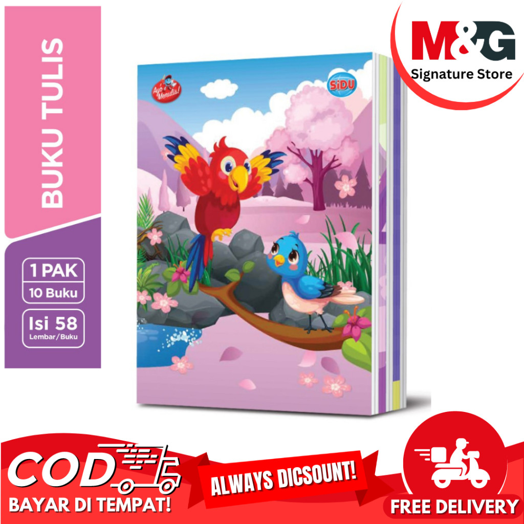 

SIDU Buku Tulis Sinar Dunia 58 Lembar Uk Quarto Random Cover - pak ( 10 pcs) kwarto