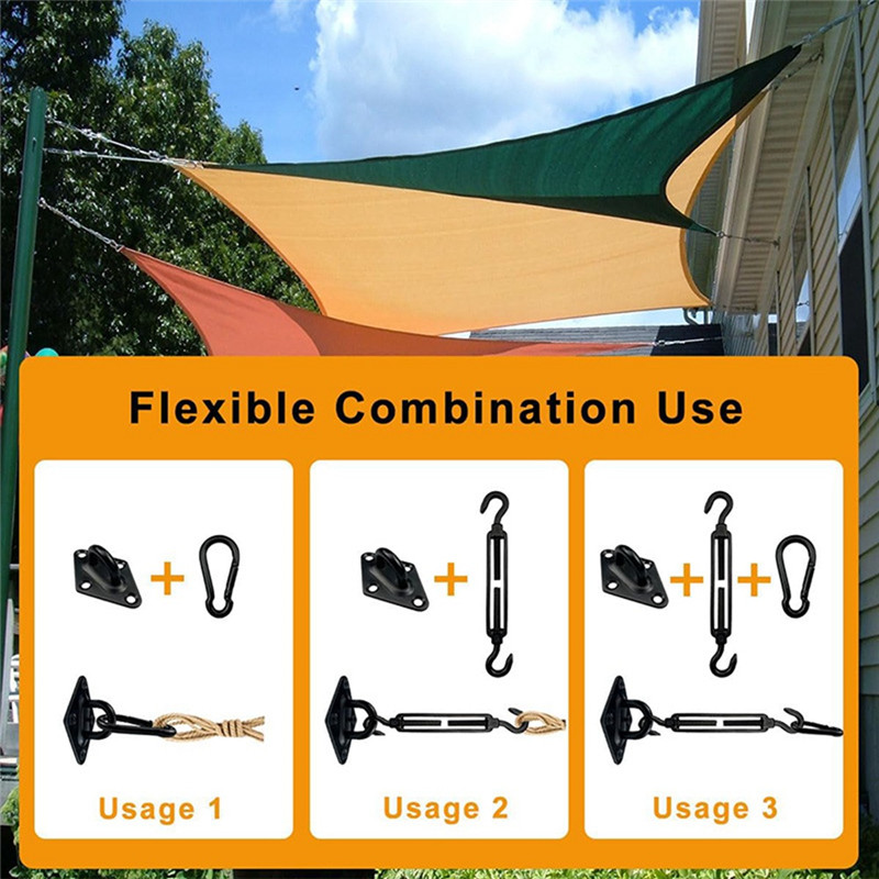 ABMI-44 Pcs Sun Shade Sail Hardware Kit For Triangle Rectangle Sun Shade Sail Installation,For Patio