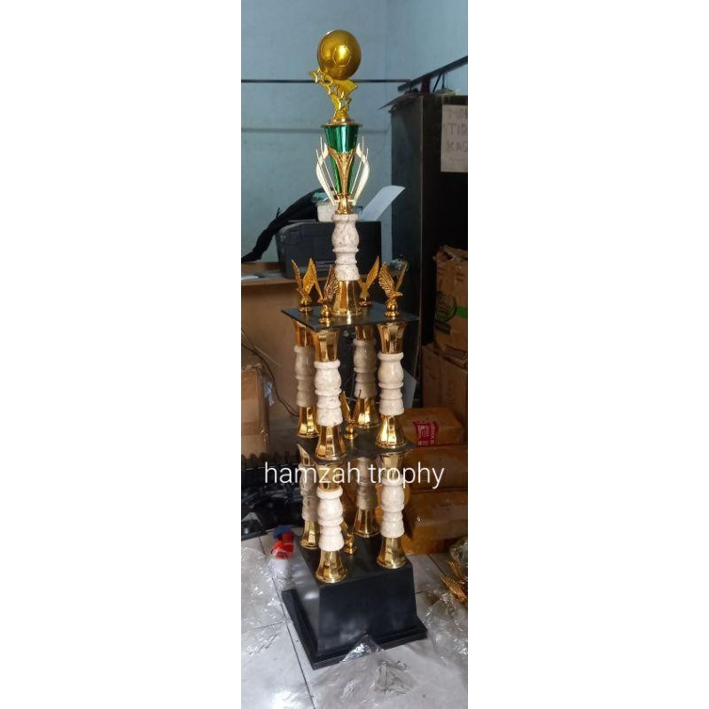 Trophie Piala Kaki 8 Marmer Mewah Figur Bola Burung atau Biasa Kondisi Belum Dirakit Packing Aman Ka