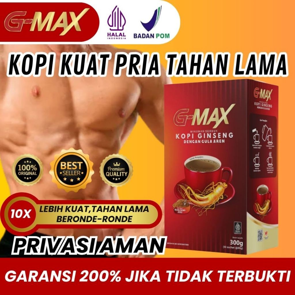 

TERLARIS Kopi Gmax Minuman Stamina Pria Kuat Tahan Lama Original Extra Gingseng dan Gula Aren