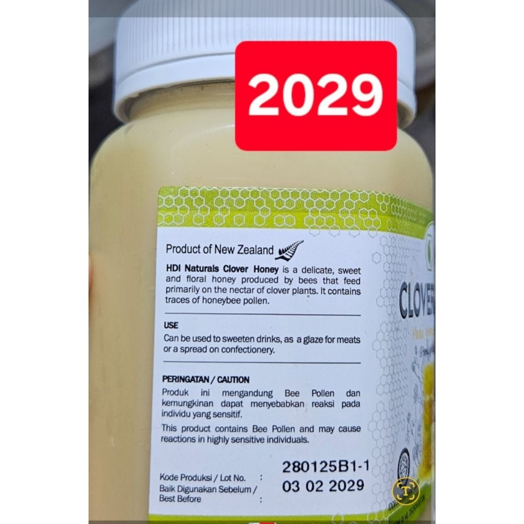 

CLOVER HONEY ORIGINAL Madu EXP 2029