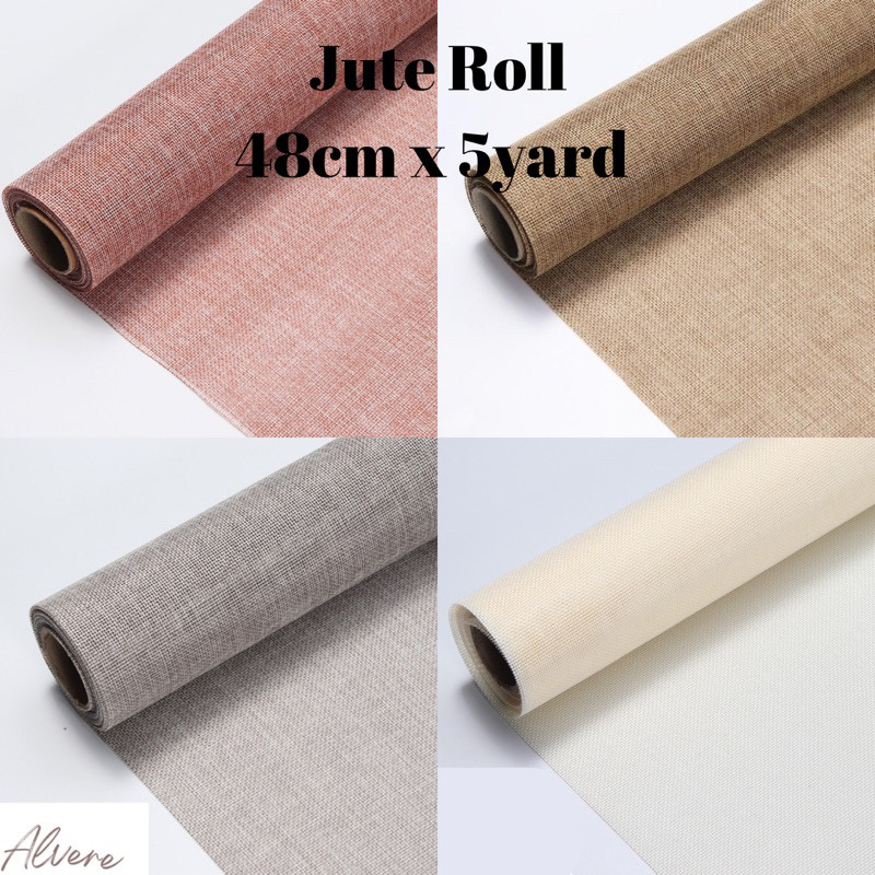 

Jute Roll Flower Mesh Roll Wrapping Korea Karung Goni Buket Kertas Bunga Roll