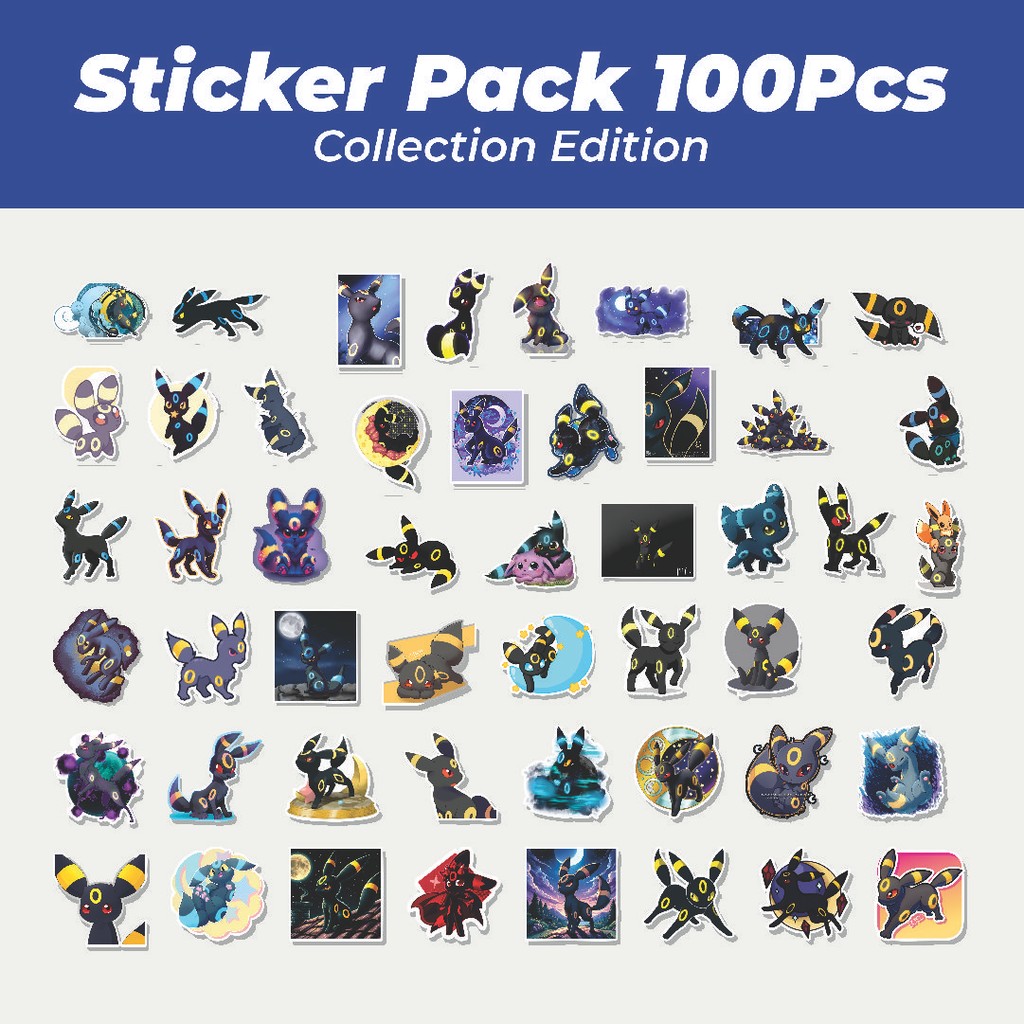 

Hot Stiker Anime Kartun Karakter Umbreon [Pokemon] Lucu Anti Air Stikers Berperekat Waterproof Sticker Decal Buat Motor Helm Buku Journal Koper Casing HP Laptop Botol Minum