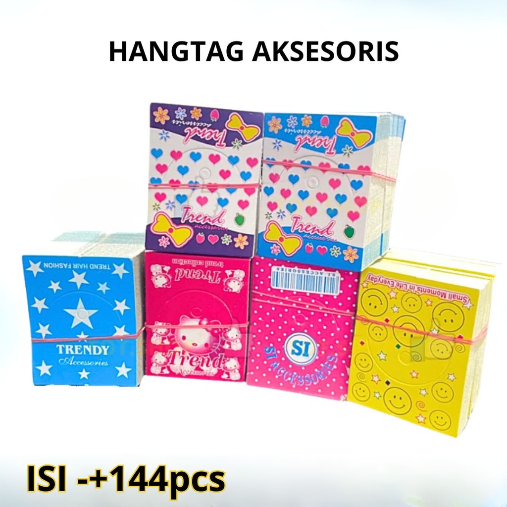 

[1 Ikat] -+144pcs/-+100pcs Kertas Hang Tag Hangtag Aksesoris kertas gantungan produk label Hangtag lipat murah kertas label pajangan gantungan kar kotak label lebel hantag hangtag card label Penjepit Plastik Trendy
