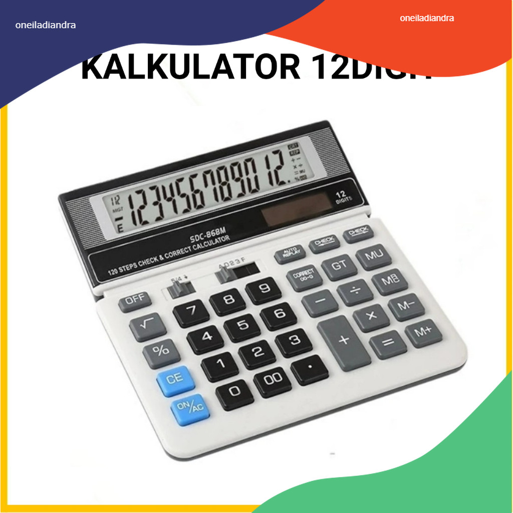 

Calculator 12 Digit / Kalkulator Desktop Meja Kantor LS-516