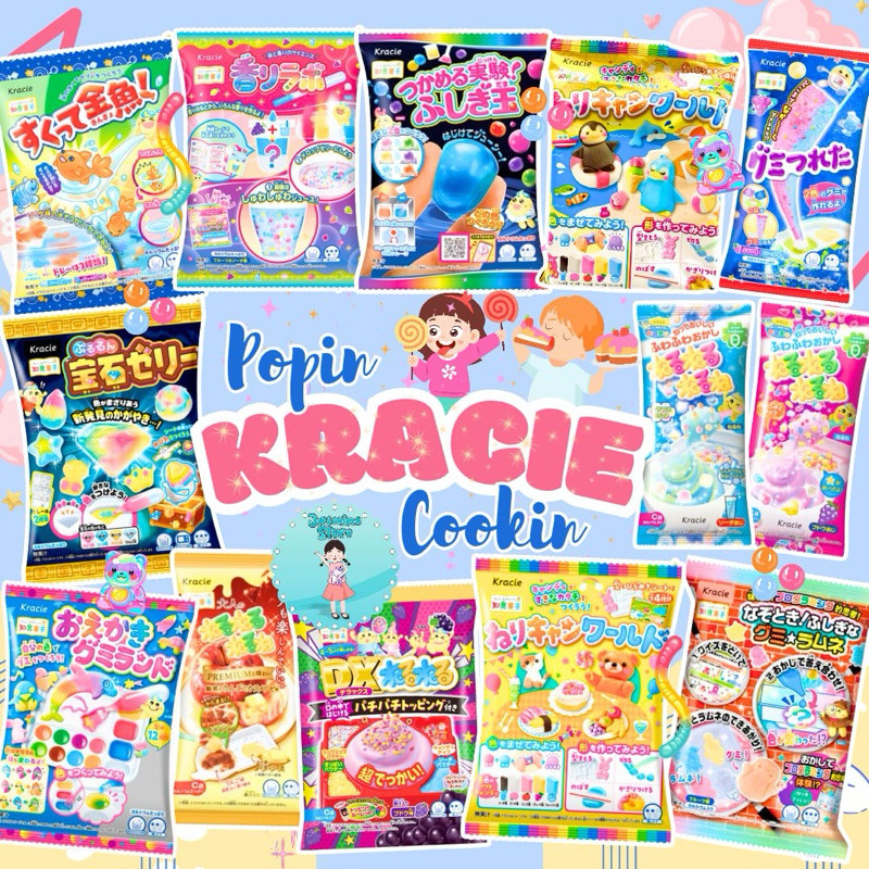 Kracie Permen Halal/Kracie Poppin Cookin Candy Chocolate/ Monster Deco Cake/ Bento/Sushi/Ice Cream/K