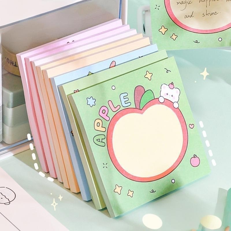 

50 Sheets Cartoon Rabbit Color Sticky Notes Pads Posits Paper Stickers Posted It Memo Notepad Notebook School Message Sticker