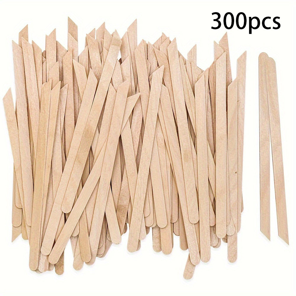 Precision Wooden Wax Applicator Sticks Smooth Skin Treatment – Alcohol-Free 2-in-1 Pointed & Slanted