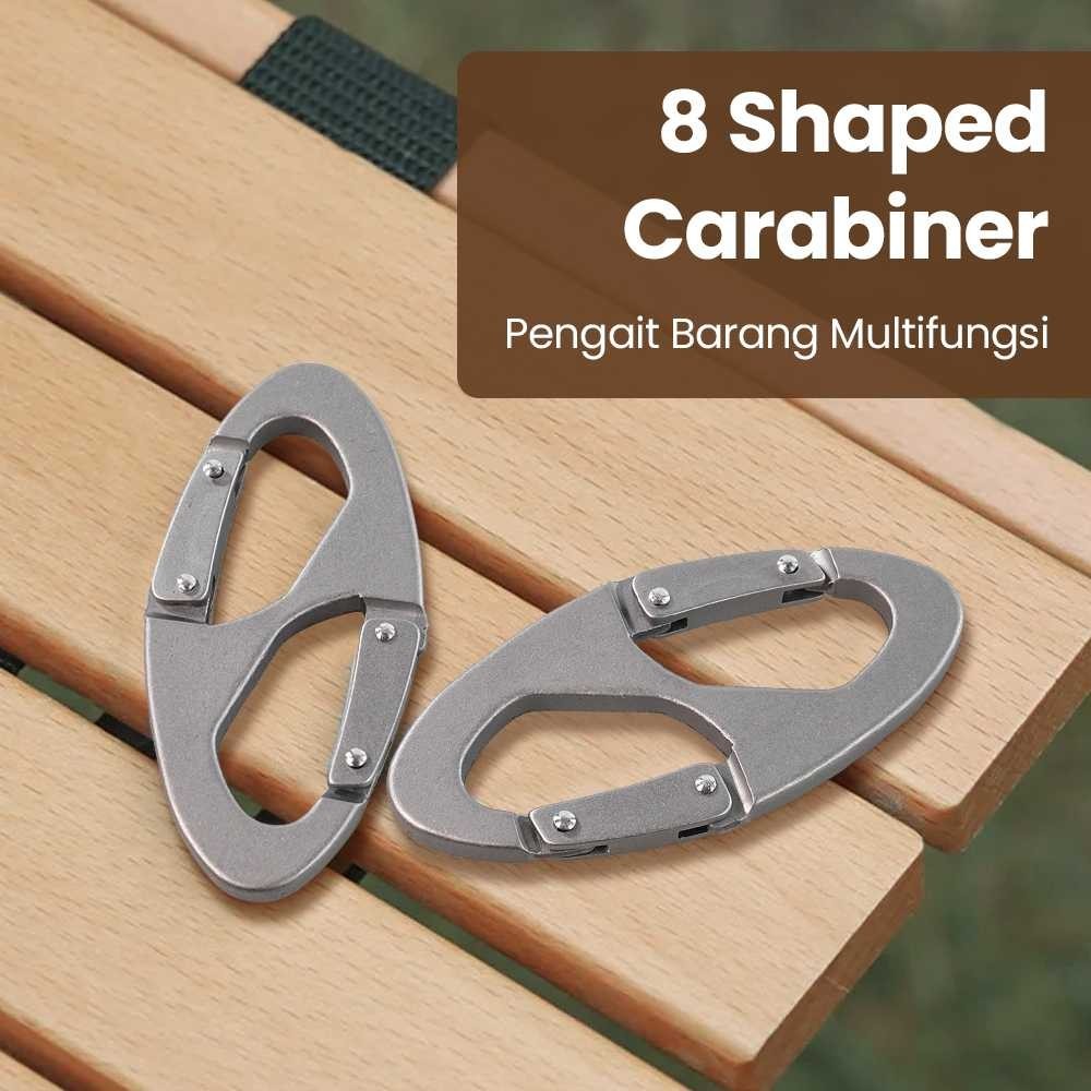 Carabiner 8 shape, pengait multifungsi untuk pendakian dan perlengkapan outdoor - L3012