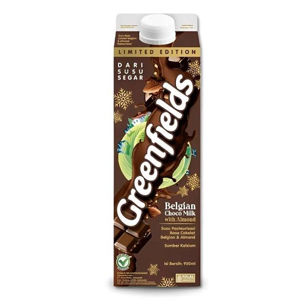

GREENFIELDS FRESH MILK BELGIAN CHOCOLATE & ALMOND 950 ML