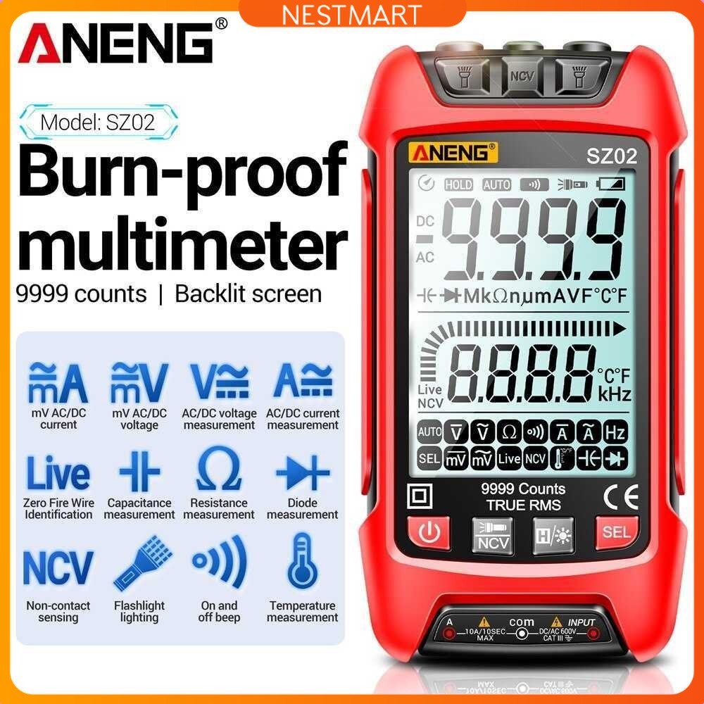 ANENG Digital Multimeter Multitester Voltage Tester Burn Proof - SZ02