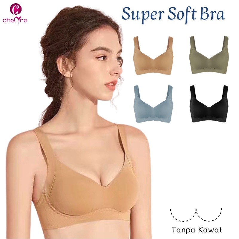 BH Premium Seamless Lycra V6868 Full Cup Sport Bra Polos - Comfortable Daily Bra - Big Size Bra 32/4