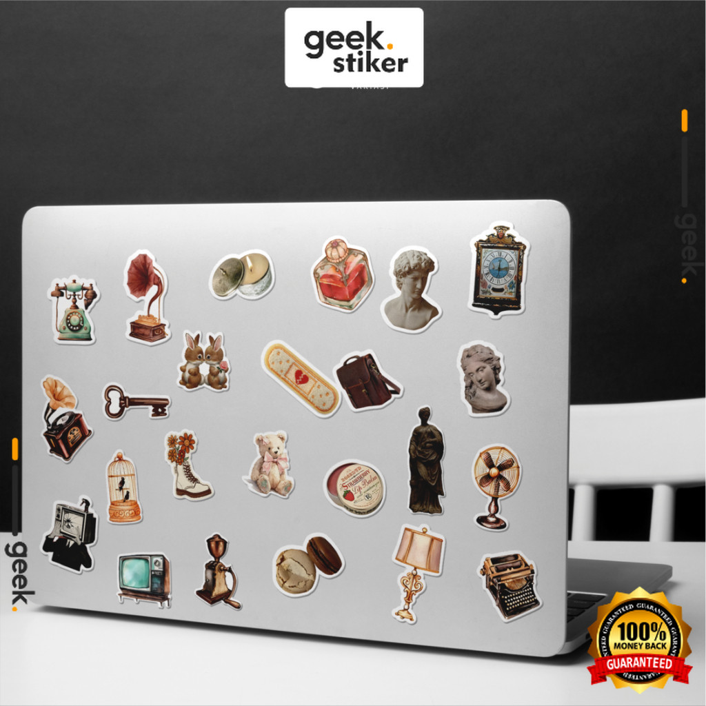 

Stiker Pack Vintage Aesthetic | Stiker Vinyl Waterproof Anti Air | Stiker Laptop Buku Jurnal HP Tumbler