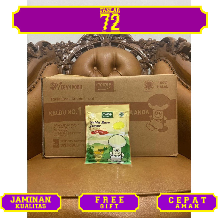 

Totole kaldu jamur 80 gram per DUS isi 100 pcs