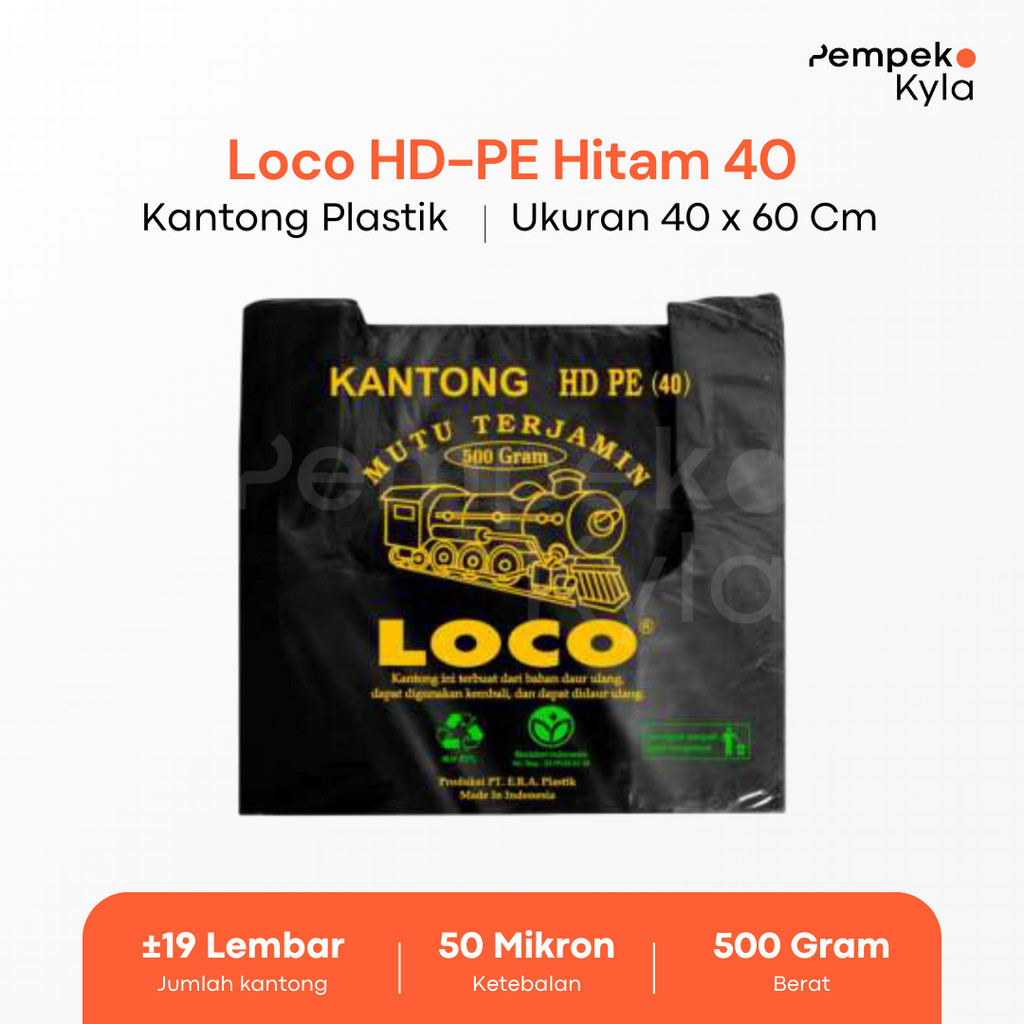 PLASTIK LOCO 40 HITAM TEBAL GROSIRAN (KARUNGAN)
