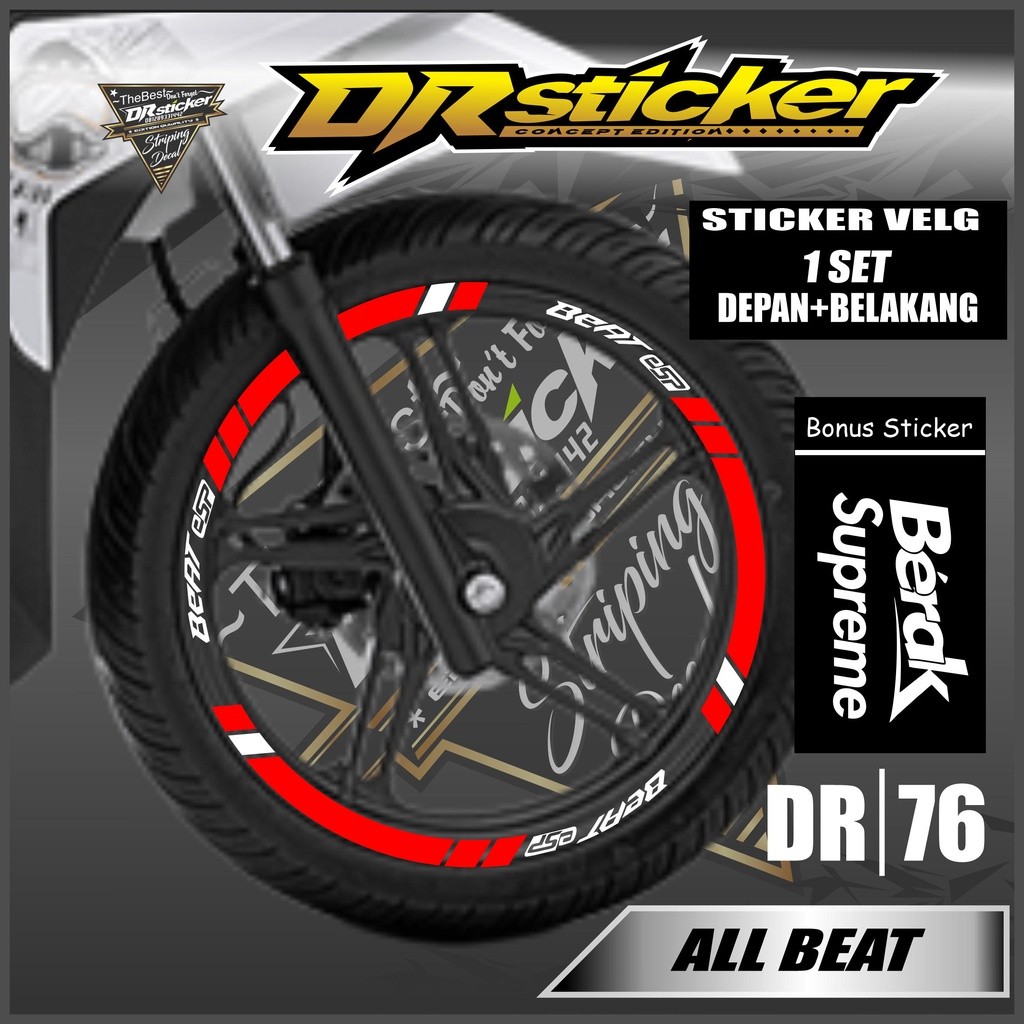 Sticker Cutting Velg Motor BEAT - Sticker Cutting Velg