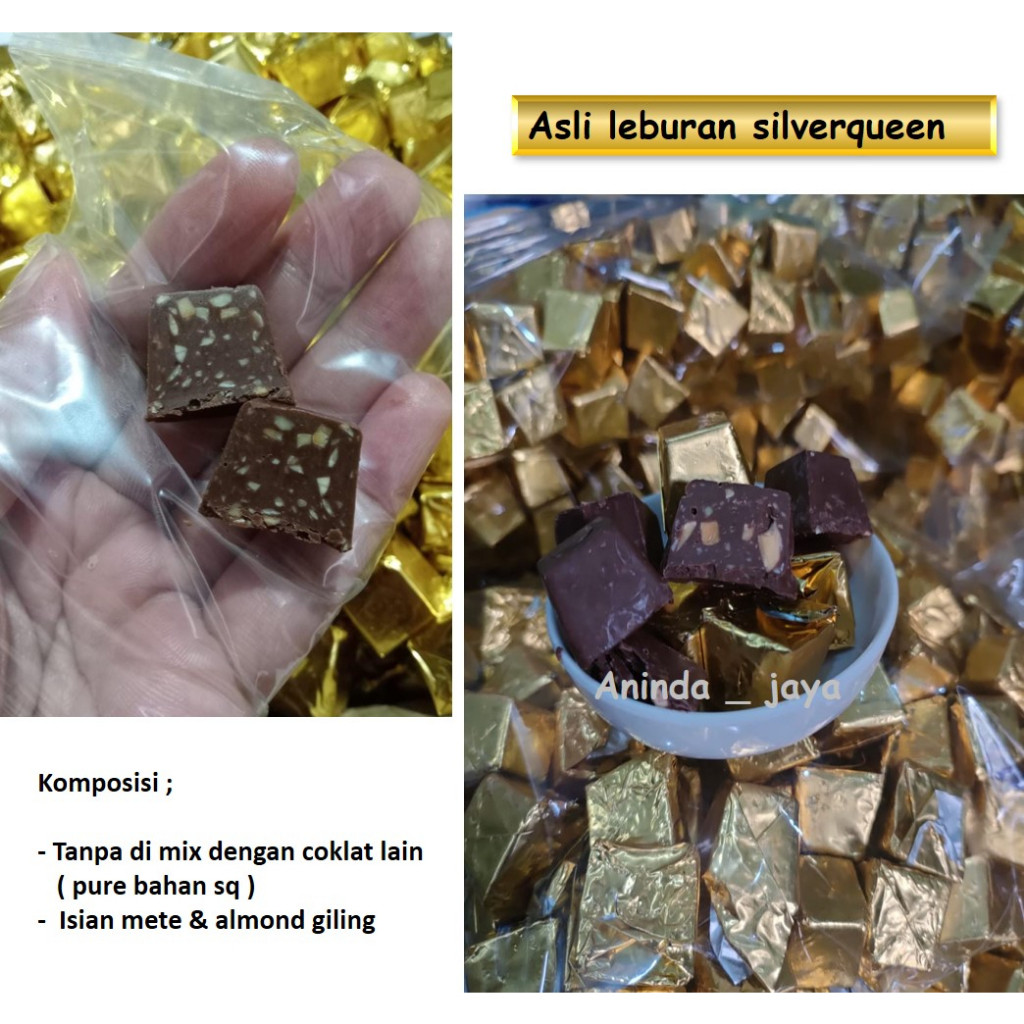 Coklat piramid SQ 500gr isi 70pcs | PATAHAN SILVERQUEEN | COKLAT KUBUS SILVERQUEEN | COKLAT PIRAMIDA