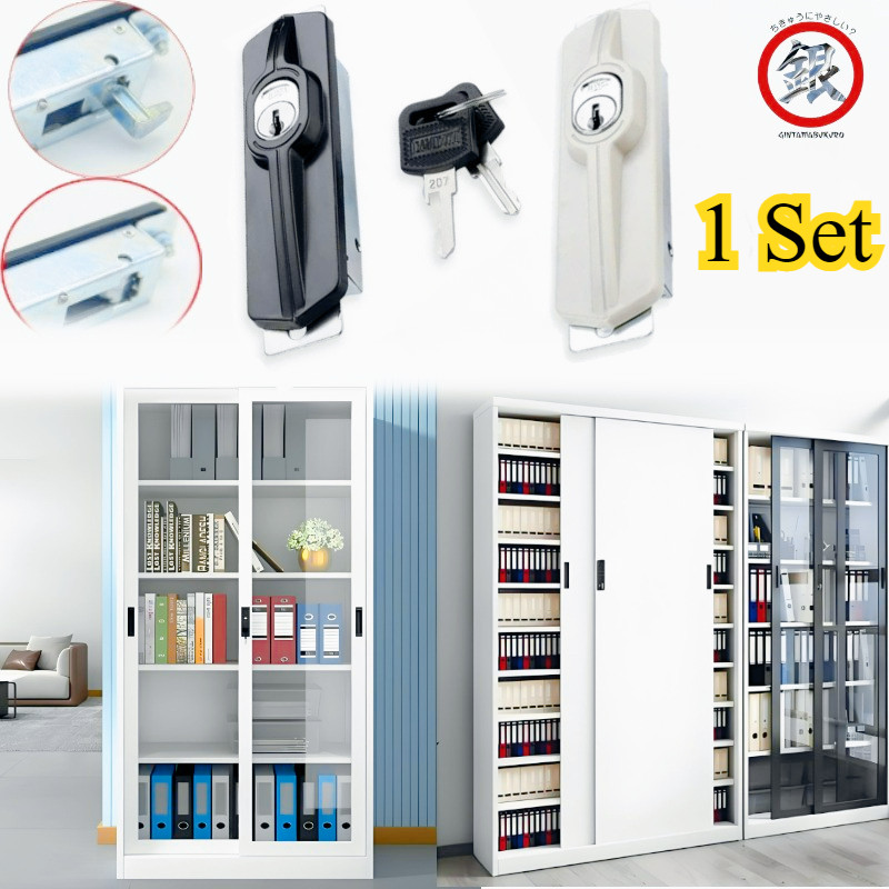 1 Set Kunci Laci Geser Lemari Arsip Sliding/Kunci Lemari Arsip Geser Slidding Door Lock Cabinet Kunc