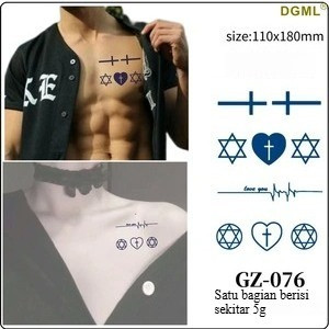 Stiker Tato Semi-permanen Pola Simulasi Non-reflektif Tahan Air Dan Stiker Tato Tato Tahan Lama