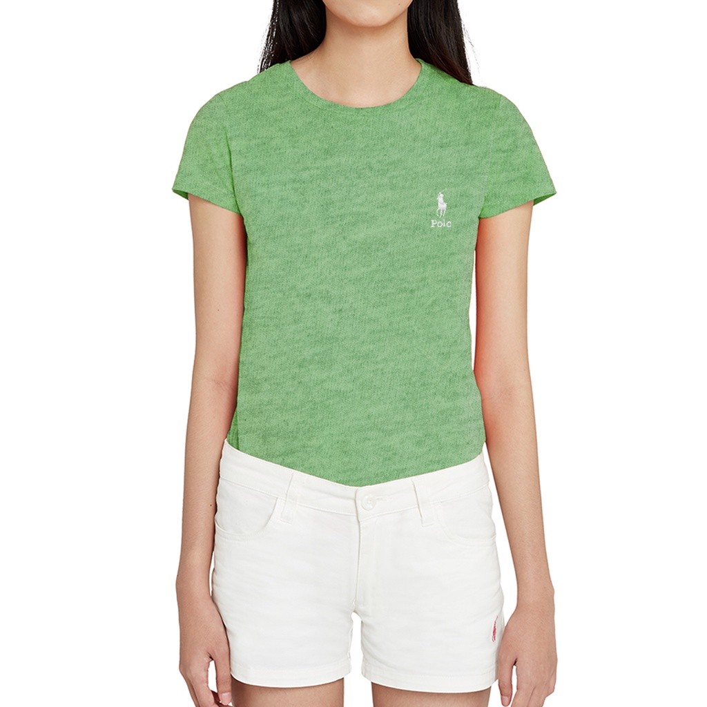 SAXCSHOP POLO SPORT - 70.0013.70 Ladies Jersey Crewneck T-Shirt - Green Heather