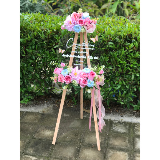 [Ready Bandung] Papan Bunga Akrilik Hadiah Pembukaan Toko Grand Opening Gift Ucapan Standing Acrylic