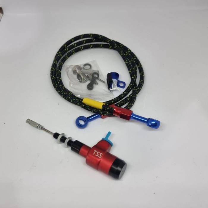 STUT KOPLING HIDROLIK + SELANG REM SET NINJA SATRIA VIXION RR SS S R15 - Merah