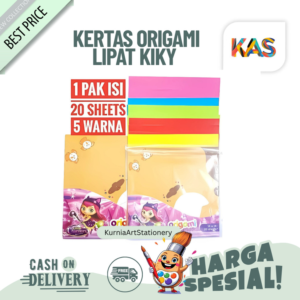 

Kertas Origami Lipat Kiky Ukuran 14 x 14 & 16 x 16 1 Pak Isi 20 Lembar
